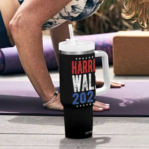 Harris Walz 2024 Tumbler With Handle Kamala Tim Walzt Presidential Election Retro Vintage Distressed TB10 Print Your Wear