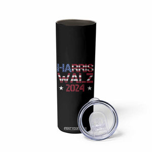 Harris Walz 2024 Election Skinny Tumbler Tim Walzt Kamala Madam President American Flag TB10 Print Your Wear