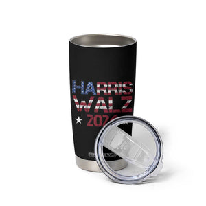 Harris Walz 2024 Election Tumbler Cup Tim Walzt Kamala Madam President American Flag TB10 Print Your Wear