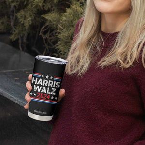 Harris Walz Waltz 2024 Tumbler Cup Kamala Presidential Election Retro Stripe TB10 Print Your Wear