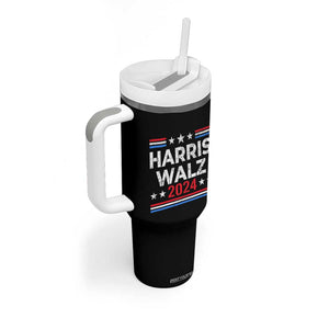 Harris Walz Waltz 2024 Tumbler With Handle Kamala Presidential Election Retro Stripe TB10 Print Your Wear