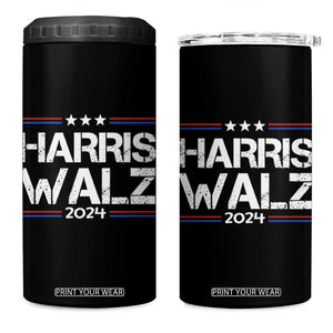 Harris Walz Waltz 2024 4 in 1 Can Cooler Tumbler Kamala Presidential Election TB10 One Size: 16 oz Black Print Your Wear