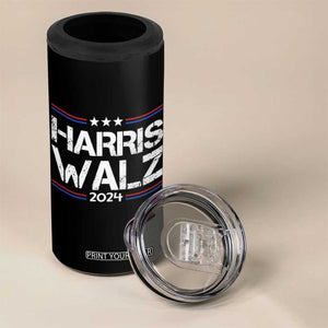 Harris Walz Waltz 2024 4 in 1 Can Cooler Tumbler Kamala Presidential Election TB10 Print Your Wear