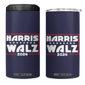 Harris Walz 2024 Election 4 in 1 Can Cooler Tumbler We're Not Going Back Kamala Madam President TB10 One Size: 16 oz Navy Print Your Wear