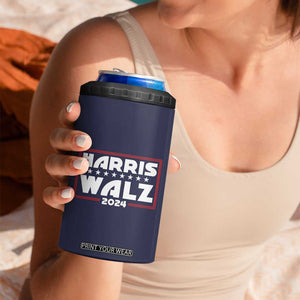 Harris Walz 2024 Election 4 in 1 Can Cooler Tumbler We're Not Going Back Kamala Madam President TB10 Print Your Wear