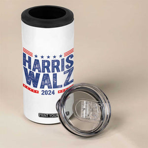 Harris Walz 2024 Election 4 in 1 Can Cooler Tumbler Tim Walzt Kamala Madam President TB10 Print Your Wear