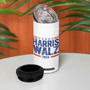 Harris Walz 2024 Election 4 in 1 Can Cooler Tumbler Tim Walzt Kamala Madam President TB10 Print Your Wear