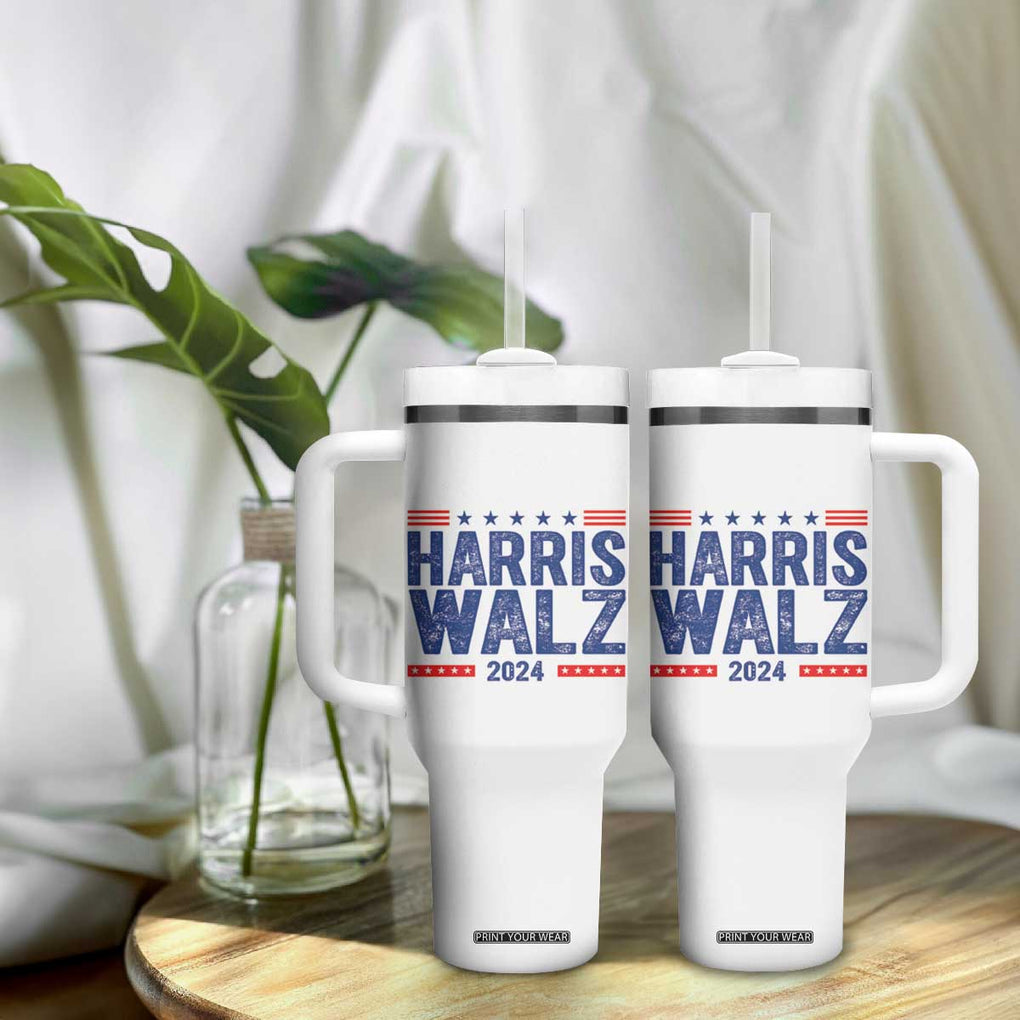 Harris Walz 2024 Election Tumbler With Handle Tim Walzt Kamala Madam President TB10 Print Your Wear