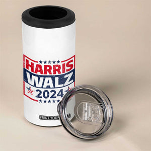 Harris Walz 2024 Election 4 in 1 Can Cooler Tumbler Tim Walzt Kamala Madam President TB10 Print Your Wear