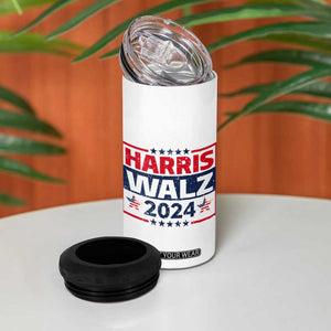 Harris Walz 2024 Election 4 in 1 Can Cooler Tumbler Tim Walzt Kamala Madam President TB10 Print Your Wear