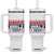 Harris Walz 2024 Election Tumbler With Handle Tim Walzt Kamala Madam President TB10 One Size: 40 oz White Print Your Wear