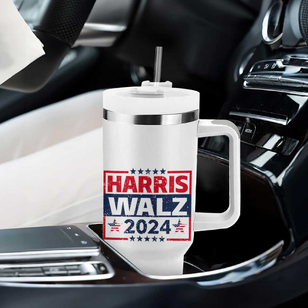 Harris Walz 2024 Election Tumbler With Handle Tim Walzt Kamala Madam President TB10 Print Your Wear