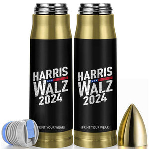 Kamala Harris Tim Walz Waltz for President VP Bullet Tumbler 2024 Presidential Election TB10 Black Print Your Wear