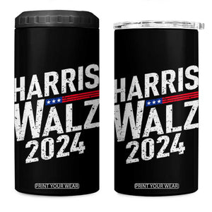 Harris Walz Waltz 2024 4 in 1 Can Cooler Tumbler Kamala Presidential Election TB10 One Size: 16 oz Black Print Your Wear