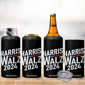 Harris Walz Waltz 2024 4 in 1 Can Cooler Tumbler Kamala Presidential Election TB10 Print Your Wear