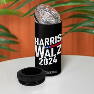 Harris Walz Waltz 2024 4 in 1 Can Cooler Tumbler Kamala Presidential Election TB10 Print Your Wear