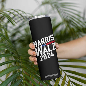 Harris Walz Waltz 2024 Skinny Tumbler Kamala Presidential Election TB10 Print Your Wear