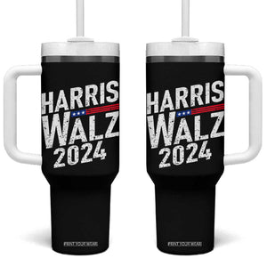 Harris Walz Waltz 2024 Tumbler With Handle Kamala Presidential Election TB10 One Size: 40 oz Black Print Your Wear