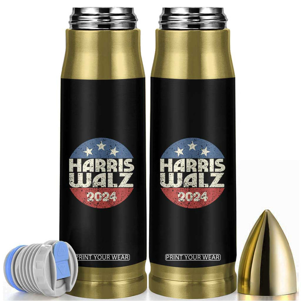 Kamala Harris Tim Walz Waltz for President VP 2024 Election Bullet Tumbler We Are Not Going Back TB10 Black Print Your Wear