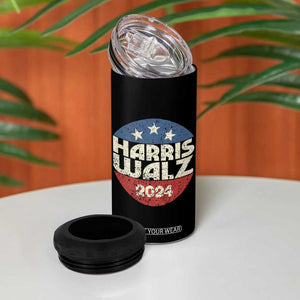 Harris Walz 2024 Election 4 in 1 Can Cooler Tumbler Tim Walzt Kamala Madam President TB10 Print Your Wear