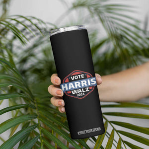 Harris Walz Waltz 2024 Skinny Tumbler Vote Kamala Presidential Election Vintage Retro TB10 Print Your Wear