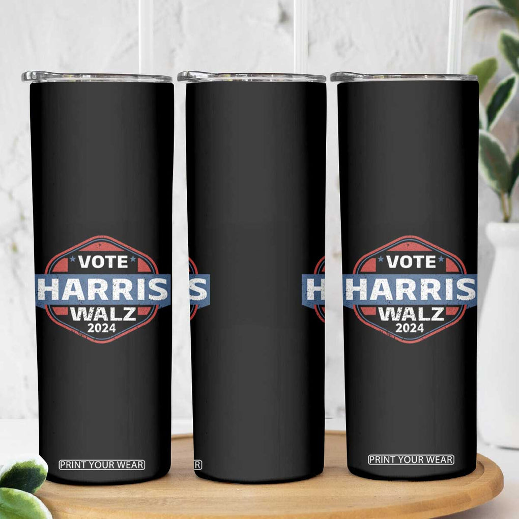 Harris Walz Waltz 2024 Skinny Tumbler Vote Kamala Presidential Election Vintage Retro TB10 Print Your Wear