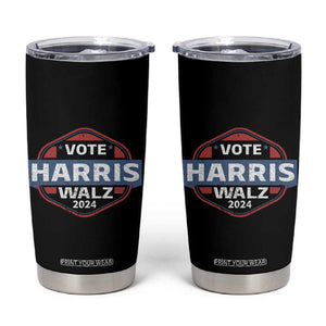 Harris Walz Waltz 2024 Tumbler Cup Vote Kamala Presidential Election Vintage Retro TB10 Black Print Your Wear