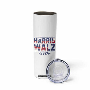 Harris Walz 2024 Election Skinny Tumbler Tim Walzt Kamala Madam President American Flag TB10 Print Your Wear