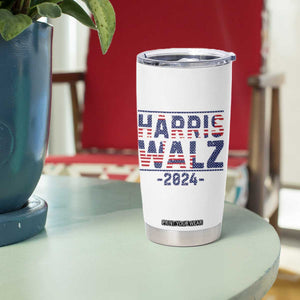 Harris Walz 2024 Election Tumbler Cup Tim Walzt Kamala Madam President American Flag TB10 Print Your Wear