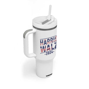 Harris Walz 2024 Election Tumbler With Handle Tim Walzt Kamala Madam President American Flag TB10 Print Your Wear