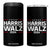 Harris Walz Waltz 2024 4 in 1 Can Cooler Tumbler Kamala Presidential Election TB10 One Size: 16 oz Black Print Your Wear