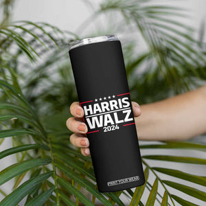 Harris Walz Waltz 2024 Skinny Tumbler Kamala Presidential Election TB10 Print Your Wear