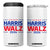 Harris Walz Waltz 2024 4 in 1 Can Cooler Tumbler Kamala Presidential Election TB10 One Size: 16 oz White Print Your Wear