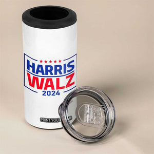 Harris Walz Waltz 2024 4 in 1 Can Cooler Tumbler Kamala Presidential Election TB10 Print Your Wear