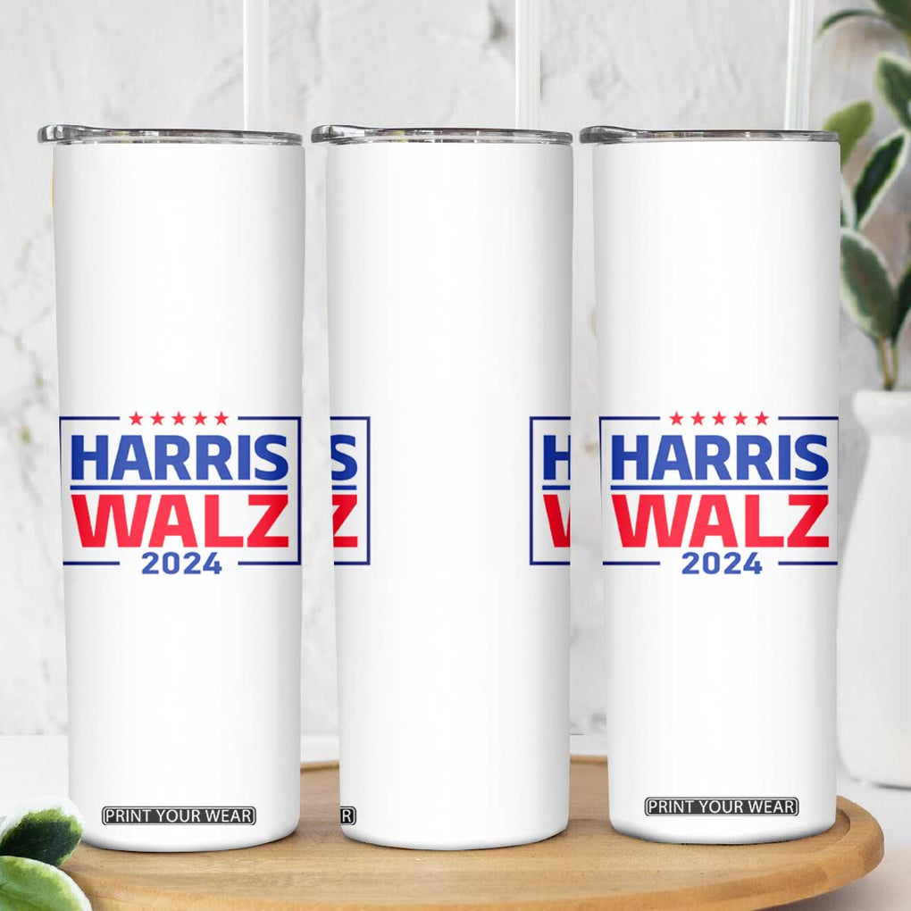 Harris Walz Waltz 2024 Skinny Tumbler Kamala Presidential Election TB10 Print Your Wear