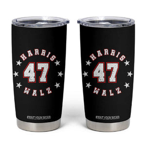 Kamala Harris Walz Waltz 2024 Tumbler Cup 47 th President USA America 2024 Election TB10 Black Print Your Wear