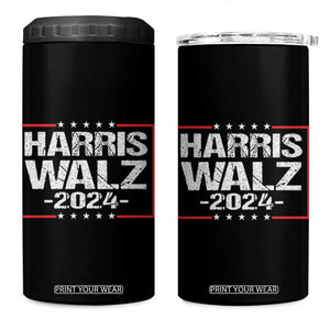 Harris Walz 2024 4 in 1 Can Cooler Tumbler Kamala Tim Walzt Presidential Election TB10 One Size: 16 oz Black Print Your Wear