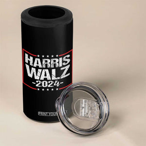 Harris Walz 2024 4 in 1 Can Cooler Tumbler Kamala Tim Walzt Presidential Election TB10 Print Your Wear