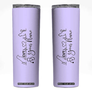 Personalized Vet Tech Skinny Tumbler Tarot Card Custom Name Vet Staff Appreciation Gift TB10 Pastel Purple Print Your Wear