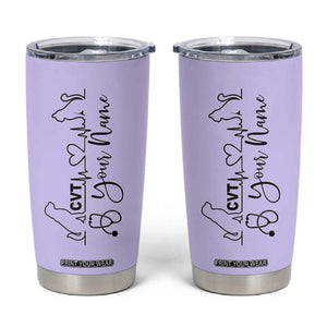 Personalized Vet Tech Tumbler Cup Tarot Card Custom Name Vet Staff Appreciation Gift TB10 Pastel Purple Print Your Wear