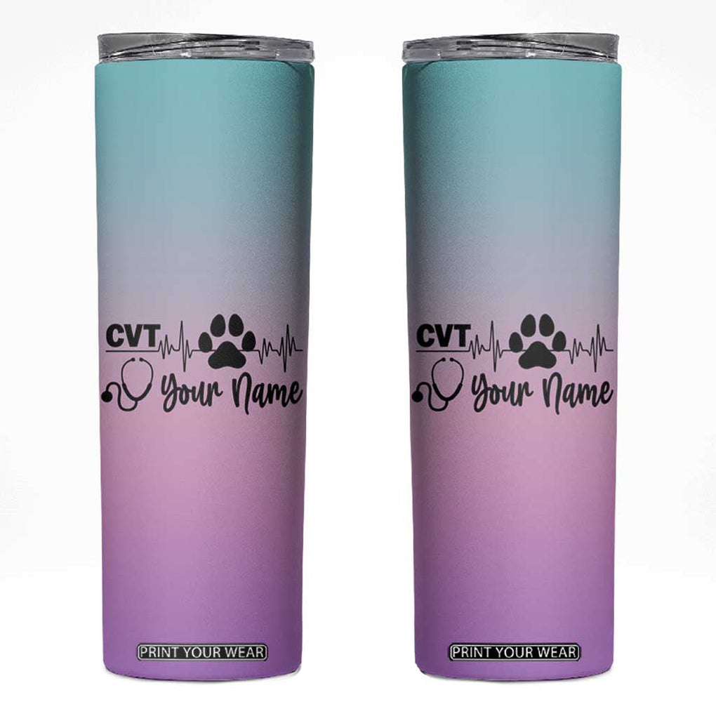 Personalized Vet Tech Skinny Tumbler Custom Name Funny Vet Staff Appreciation Gift Tarot Card TB10 Multiple Print Your Wear