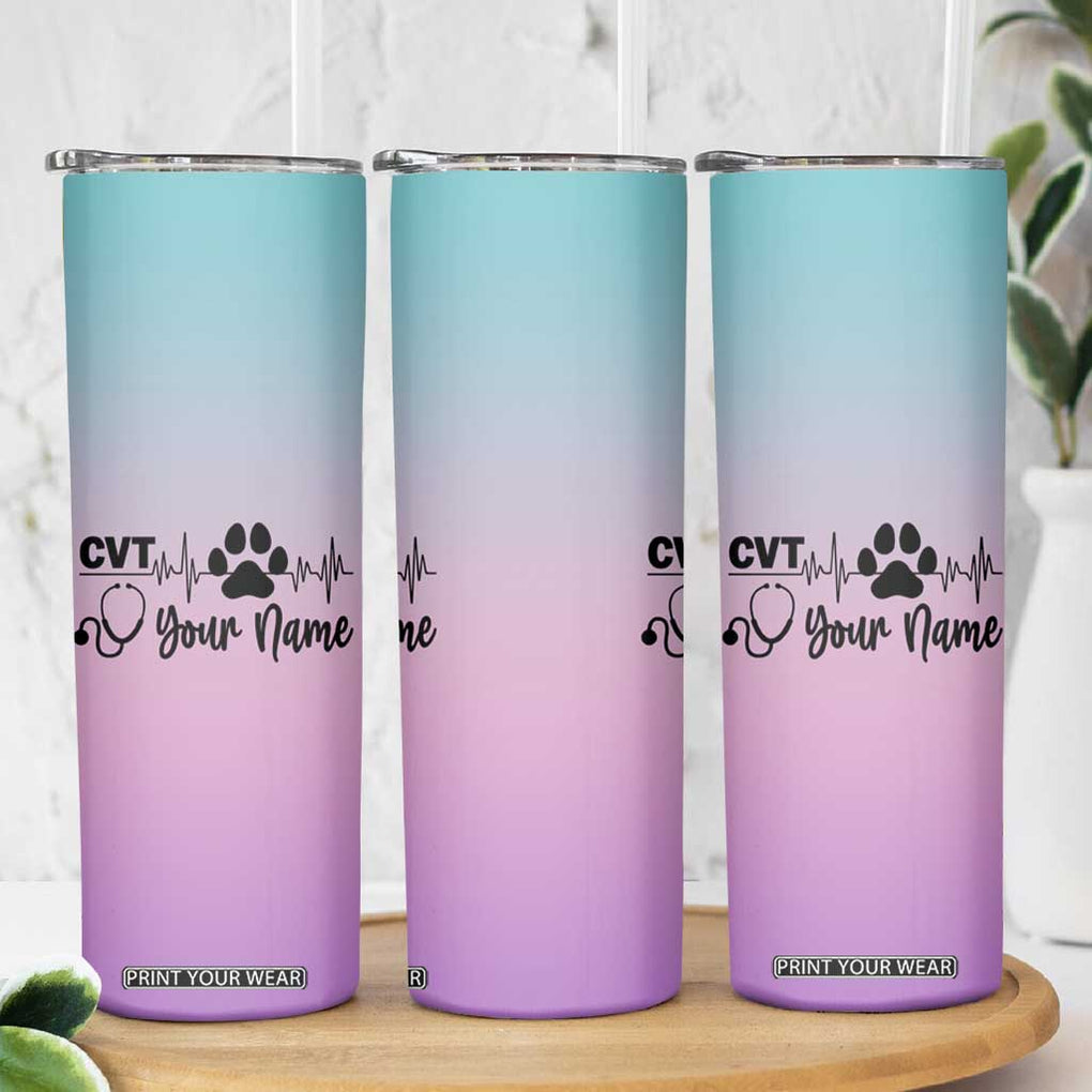 Personalized Vet Tech Skinny Tumbler Custom Name Funny Vet Staff Appreciation Gift Tarot Card TB10 Print Your Wear