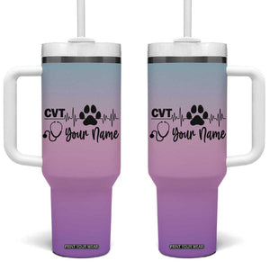 Personalized Vet Tech Tumbler With Handle Custom Name Funny Vet Staff Appreciation Gift Tarot Card TB10 One Size: 40 oz Multiple Print Your Wear