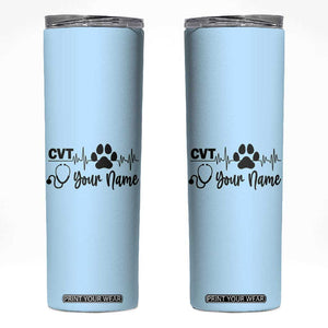 Personalized Vet Tech Skinny Tumbler Vet Staff Appreciation Gift Tarot Card Custom Name TB10 Blue Print Your Wear