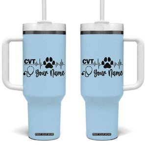 Personalized Vet Tech Tumbler With Handle Vet Staff Appreciation Gift Tarot Card Custom Name TB10 One Size: 40 oz Blue Print Your Wear