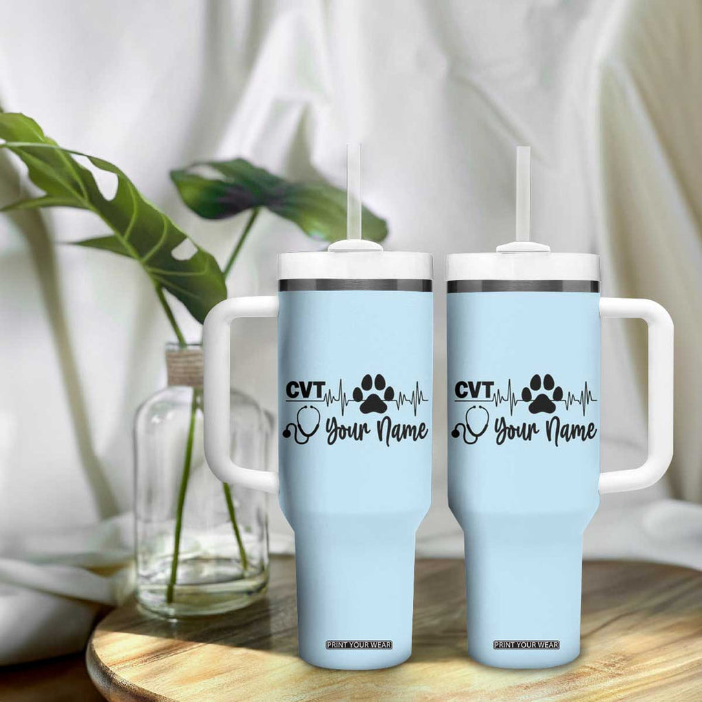 Personalized Vet Tech Tumbler With Handle Vet Staff Appreciation Gift Tarot Card Custom Name TB10 Print Your Wear