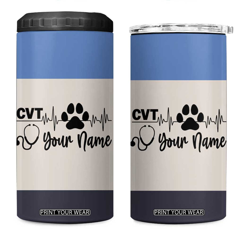 Vet Tech Personalized 4 in 1 Can Cooler Tumbler Vet Staff Appreciation Gift Tarot Card Custom Name TB10 One Size: 16 oz Multiple Print Your Wear