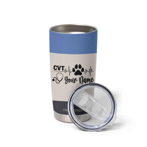 Vet Tech Personalized Tumbler Cup Vet Staff Appreciation Gift Tarot Card Custom Name TB10 Print Your Wear