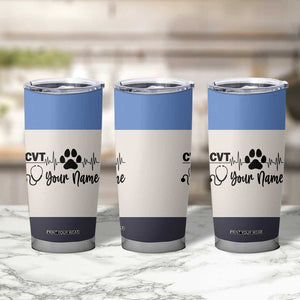 Vet Tech Personalized Tumbler Cup Vet Staff Appreciation Gift Tarot Card Custom Name TB10 Print Your Wear