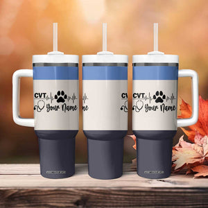 Vet Tech Personalized Tumbler With Handle Vet Staff Appreciation Gift Tarot Card Custom Name TB10 Print Your Wear